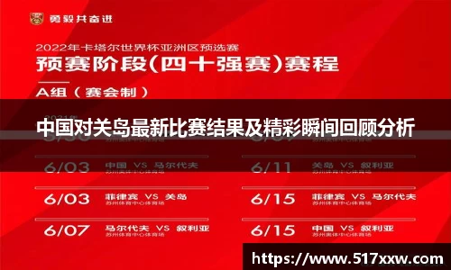 中国对关岛最新比赛结果及精彩瞬间回顾分析